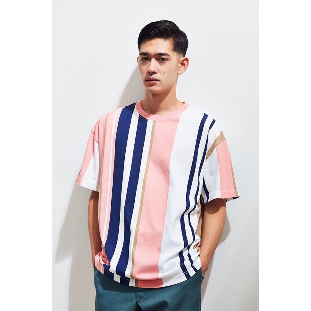 Urban Outfitters Wide Vertical Stripe Dad Tee